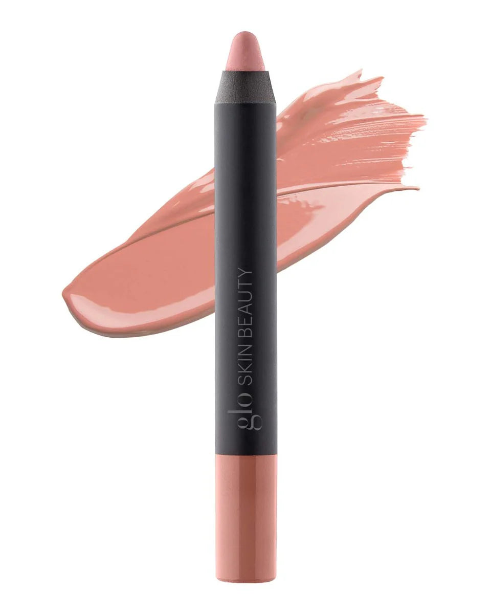 Glo Skin Beauty Cream Glaze Lip Crayon Chiffon: Stift & glänzender Creme-Swatch