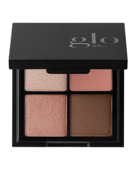 Glo Skin Beauty Lidschattenpalette mit vier Farbtönen, Farbton Cool Glow, inklusive einem matten Braunton.