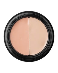 Glo Skin Beauty Under Eye Concealer, rundes Kompakt mit zwei nebeneinanderliegenden Concealer-Farben im Farbton Beige