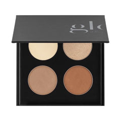 Glo Skin Beauty Contour Kit: Geöffnete Mineral-Palette mit 4 Nuancen für Highlight & Contour farben medium to dark