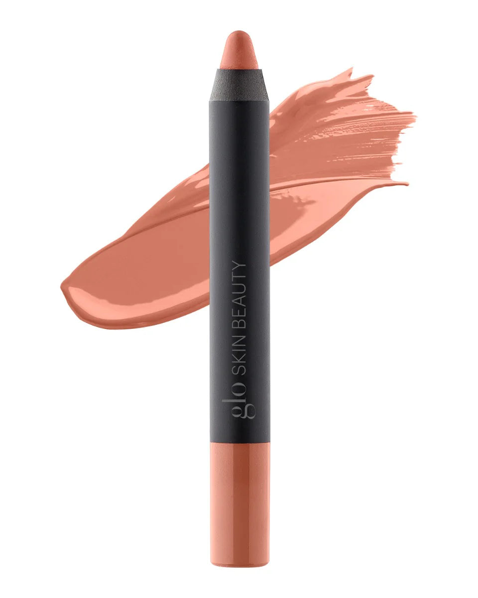 Glo Skin Beauty Cream Glaze Lip Crayon Bellini: Stift & glänzender Creme-Swatch
