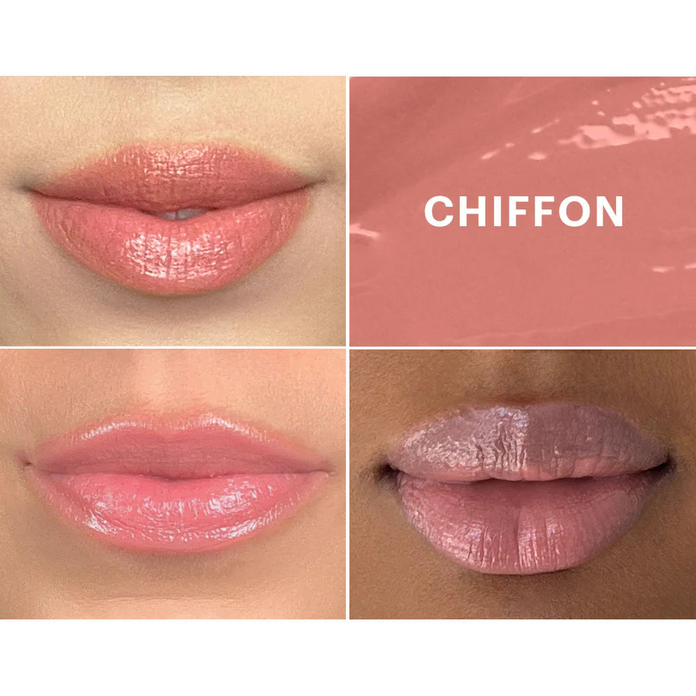 Glo Skin Beauty Cream Glaze Lip Crayon Chiffon: Lip Swatches auf heller & dunkler Haut & glänzende Textur