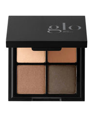 Glo Skin Beauty Lidschattenpalette mit vier Farbtönen, Farbton Warm Smokey, inklusive einem matten Braunton.