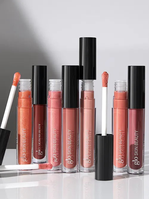 Glo Skin Beauty Lip Gloss Kollektion in verschiedenen schimmernden und cremigen Nuancen mit Applikatoren
