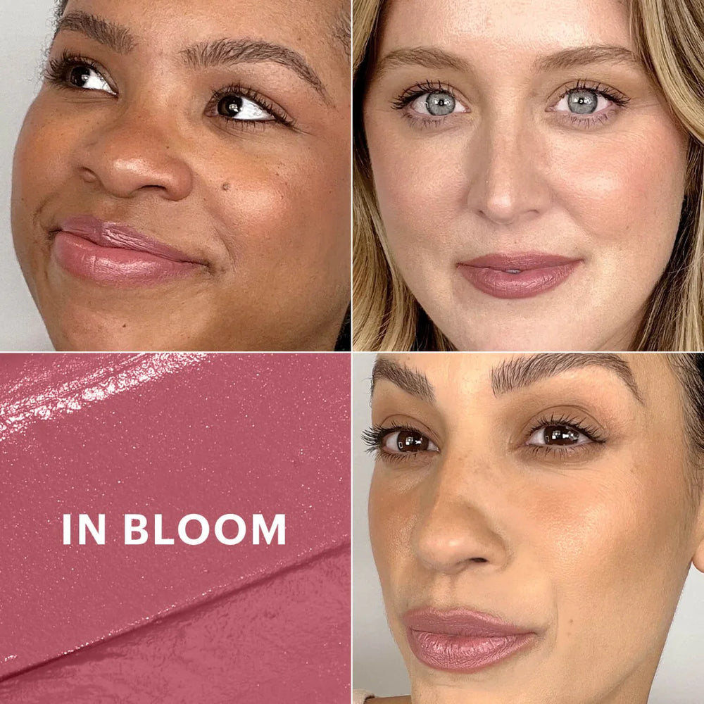 Glo Skin Beauty Satin-Lipstick auf Model aufgetragen, Farbton In Bloom